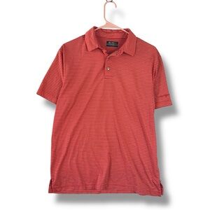 Ben Hogan Golf Polo Shirt Men S Small Red Striped Performance Lightweight Active